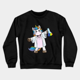 Unicorn as Scientist Chemistry Crewneck Sweatshirt